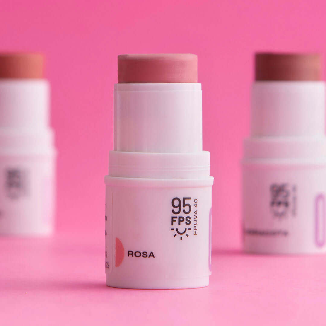 Bastão 3 em 1 Blush, Batom e Sombra FPS 95